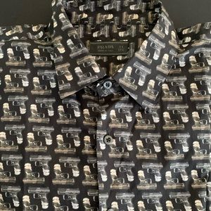 RARE Prada gun print shirt.